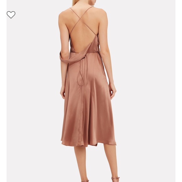 Nwt intermix Michelle mason silky strap oh middy dress - Picture 2 of 6